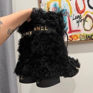 Chanel Shearling Boots